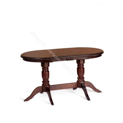 Стол COPPOLA бук, мдф, 140+40x80x77см, Tobacco, узор прямой