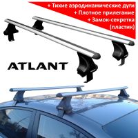 Багажник на крышу Skoda Octavia A8, Атлант, аэродинамические дуги, опора Е