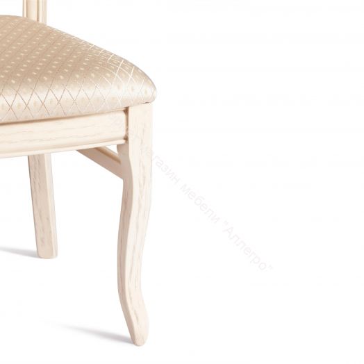 Стул VERSAL мягкое сидение бук, 51х48х106 см, бежевый патина, жаккард бежевый
