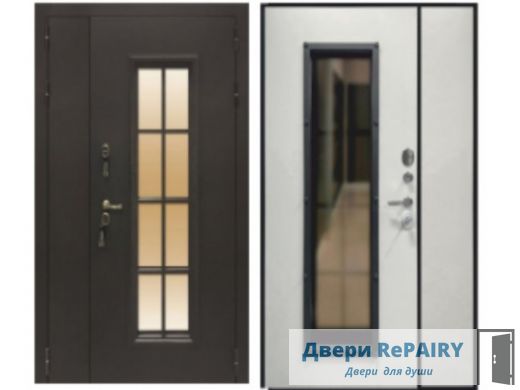 Входная дверь АГОРА Нестандарт Муар Бордо Беж. Нубук 2200/960
