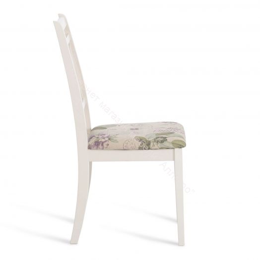 Стул Picasso ( PC-SC ) дерево гевея, 45х53х97см, ivory white (слоновая кость 2-5), Ткань Прованс № 13