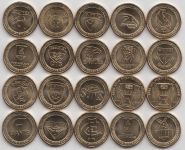 Австралия Набор 20 монет 1 доллар "Австралийская футбольная лига" 2023 год UNC