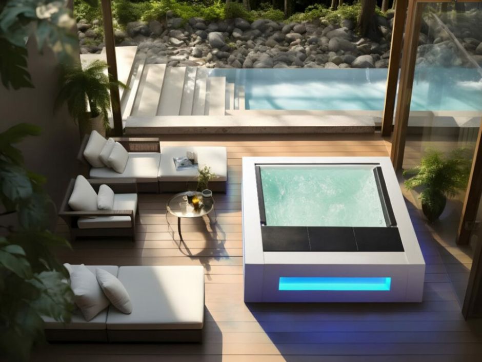 Гидромассажный СПА бассейн SPA NATURAL Paolo Ferralli The Solid 233х233 ФОТО