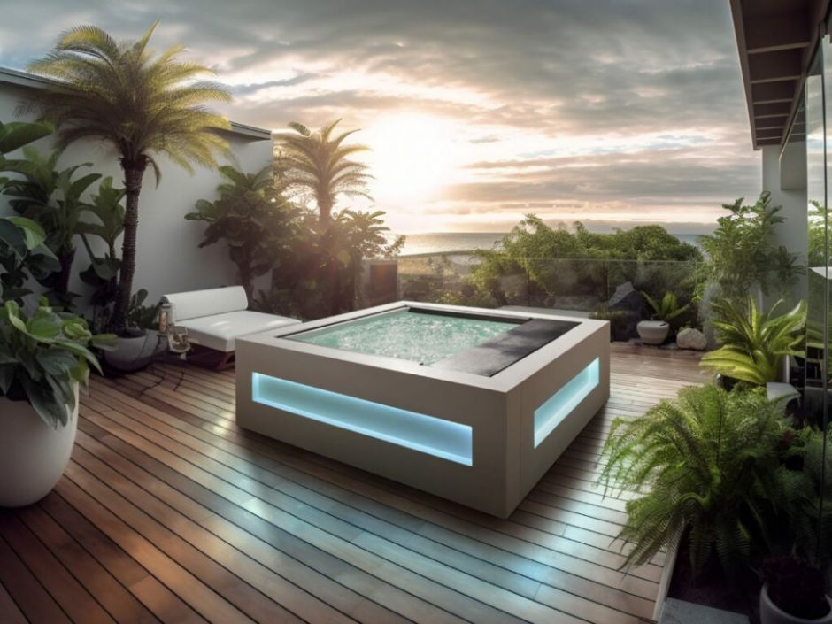 Гидромассажный СПА бассейн SPA NATURAL Paolo Ferralli The Solid 233х233 ФОТО