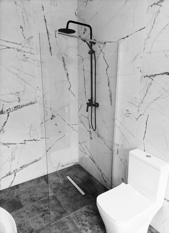 Душевая перегородка OportoShower OS12Y-CH 50x195 см прозрачное стекло, профиль хром