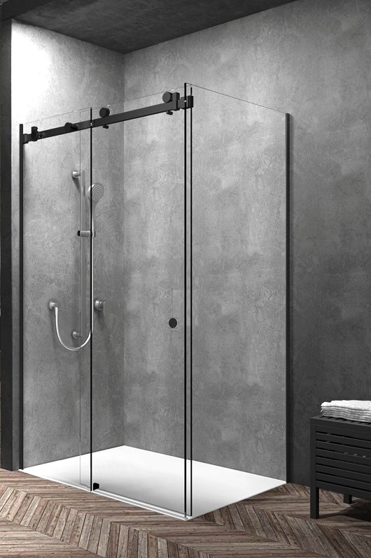 Душевой уголок OportoShower OS11-B 170x70x195 см см прозрачное стекло, профиль черный