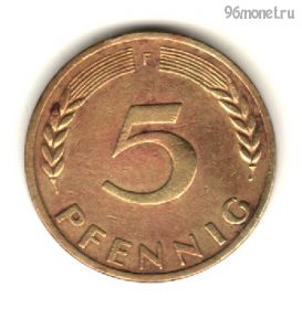ФРГ 5 пфеннигов 1950 F