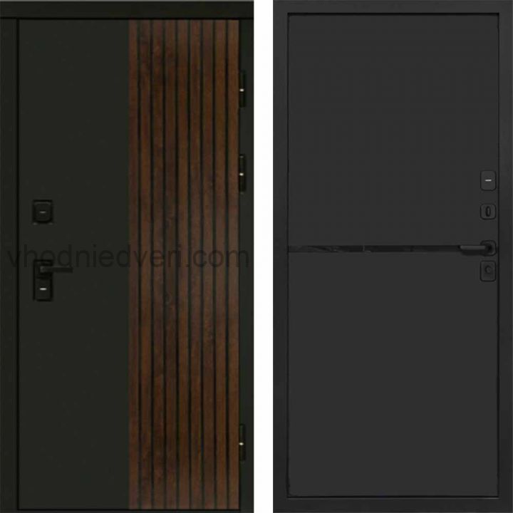 Входная дверь Termo-door Премиум винорит Форт Дуб с терморазрывом - Нео Black