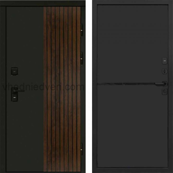 Входная дверь Termo-door Премиум винорит Форт Дуб с терморазрывом - Нео Black