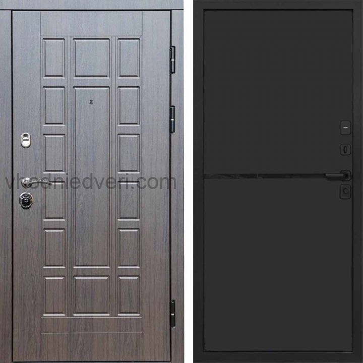 Входная дверь Termo-door Премиум винорит Виргиния Венге с терморазрывом - Нео Black