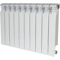 Алюминиевый радиатор STOUT VEGA 500 4-14 секций боковое подключение (белый RAL 9016) схема 1