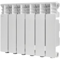 Алюминиевый радиатор STOUT GAMMA 350 4-14 секций боковое подключение (белый RAL 9010) схема 1