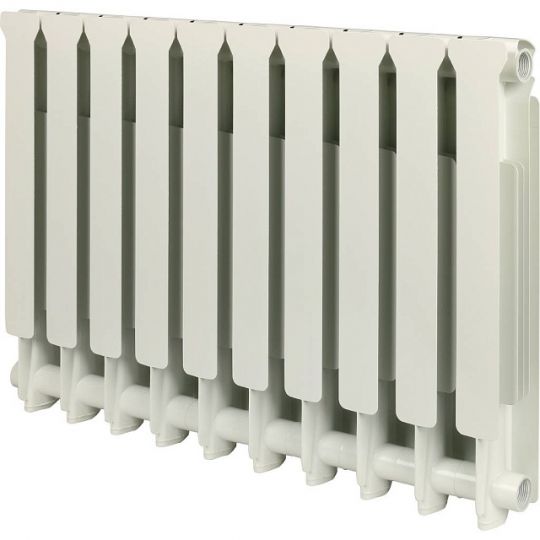 Алюминиевый радиатор STOUT Bravo 500 4-14 секций боковое подключение RAL9010 схема 3 Алюминиевый радиатор STOUT Bravo 500 4-14 секций боковое подключение RAL9010 схема 3