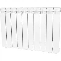 Алюминиевый радиатор STOUT Bravo 500 4-14 секции нижнее правое подключение (белый RAL 9010) схема 1