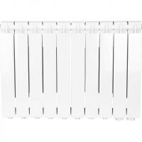 Алюминиевый радиатор STOUT Bravo 500 4-14 секции нижнее правое подключение (белый RAL 9010) схема 2