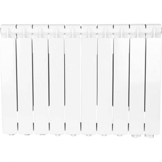 Алюминиевый радиатор STOUT Bravo 500 4-14 секции нижнее правое подключение (белый RAL 9010) схема 2