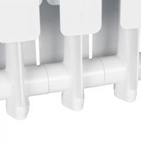 Алюминиевый радиатор STOUT Bravo 500 4-14 секции нижнее правое подключение (белый RAL 9010) схема 7