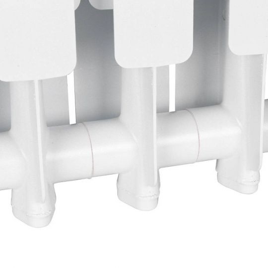 Алюминиевый радиатор STOUT Bravo 500 4-14 секции нижнее правое подключение (белый RAL 9010) схема 7