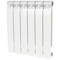 Алюминиевый радиатор STOUT ALPHA 500 4-12 секций боковое подключение (белый RAL 9016) схема 1