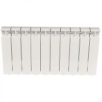 Алюминиевый радиатор STOUT ALPHA 350 4-12 секций боковое подключение (белый RAL 9016) схема 2 Алюминиевый радиатор STOUT ALPHA 350 4-12 секций боковое подключение (белый RAL 9016) схема 2