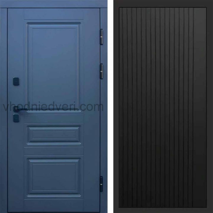 Входная дверь Termo-door Премиум винорит Орегон Графит с терморазрывом - FLAT Черный кварц