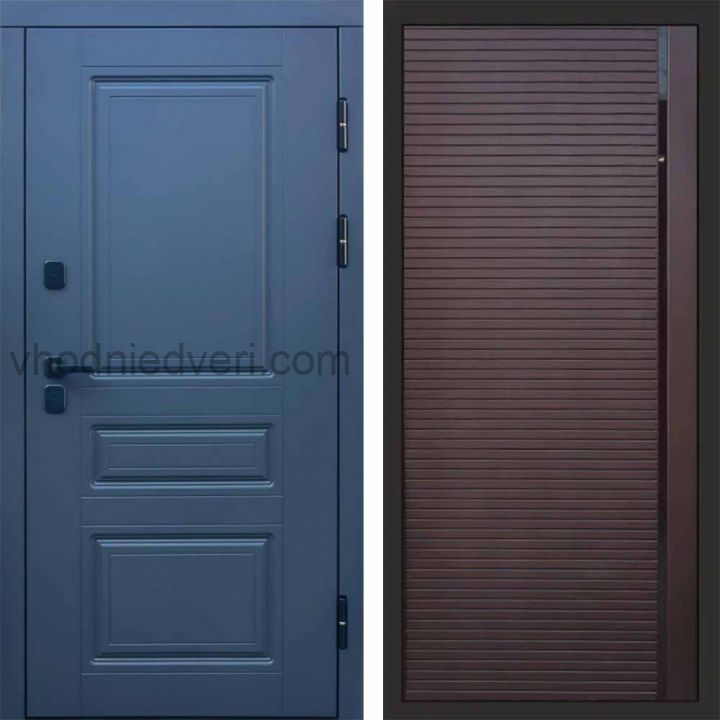 Входная дверь Termo-door Премиум винорит Орегон Графит с терморазрывом - Porte Шоколад