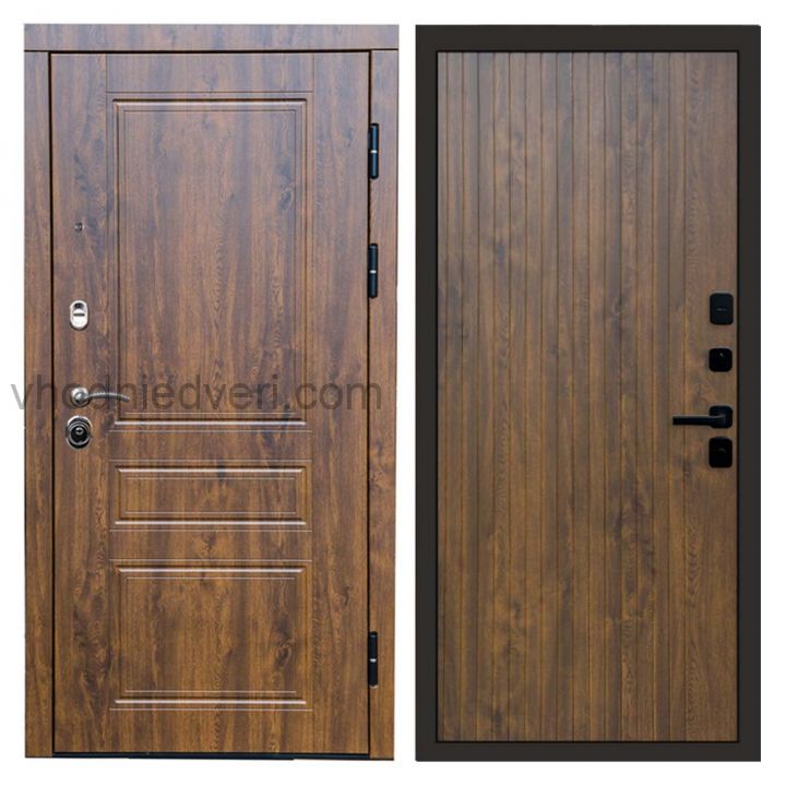 Входная дверь Termo-door Премиум винорит Орегон Дуб с терморазрывом - FLAT Дуб