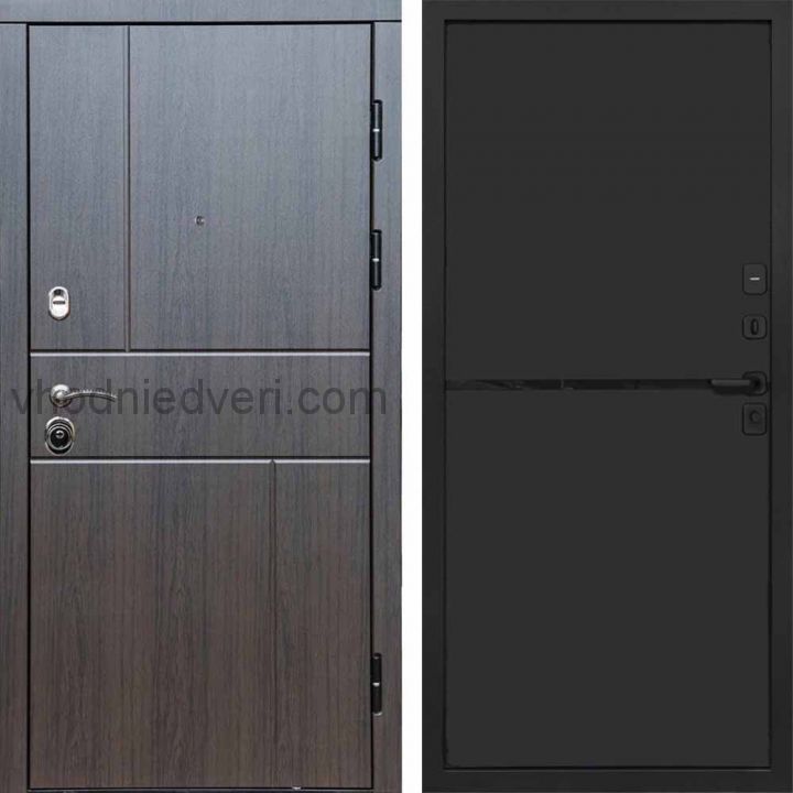 Входная дверь Termo-door Премиум винорит Вертикаль Венге с терморазрывом - Нео Black
