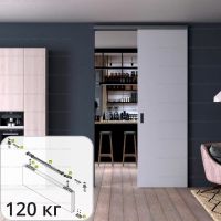 Раздвижная дверь Vega Comfort 120 вдоль стены до 120 кг с доводчиком
