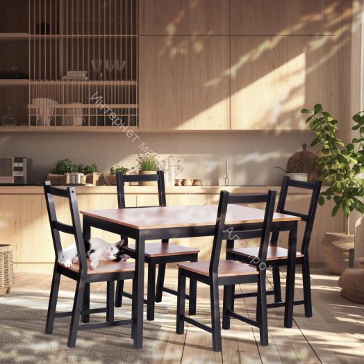 Стул Соната / Sonata chair массив сосны, 41х50х95 см, антик/чёрный