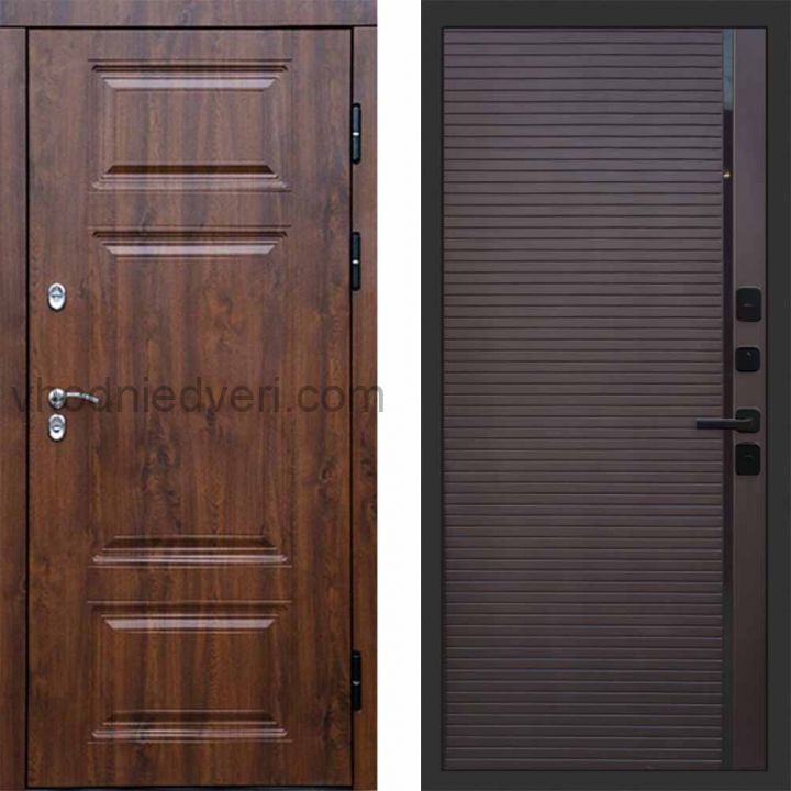 Входная дверь Termo-door Премиум винорит Дуб с терморазрывом - Porte Шоколад