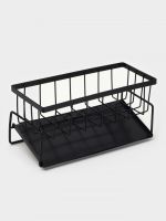 Подставка для мыла и губки со сливом St?lz, чёрная