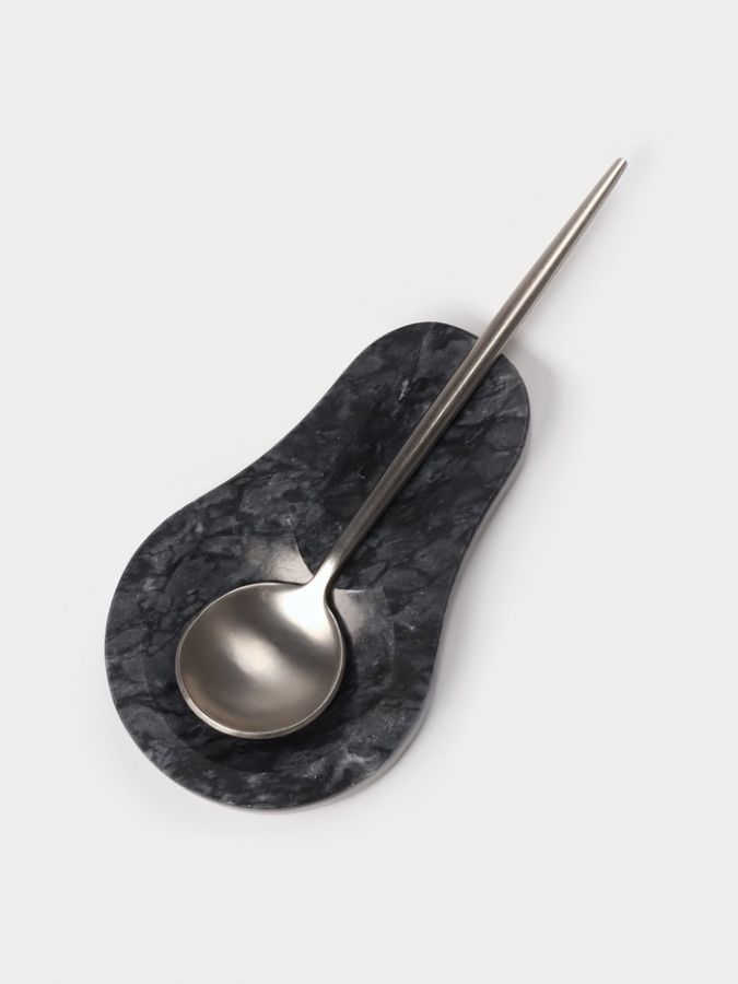 Подставка под ложку Magistro Marble, мрамор, чёрная