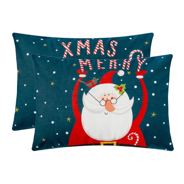 Комплект наволочек «Этель» Merry Xmas, 50?70 см - 2 шт., хлопок 100%, бязь