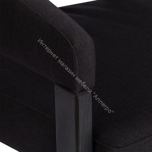 Стул SURTUR дерево вяз/ткань лен, черный/черный лен, 54х53х74 см