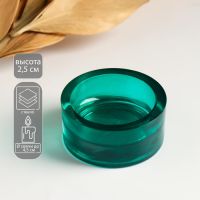 Подсвечник "Санта" 2,5х5,5 см ЗЕЛЁНЫЙ