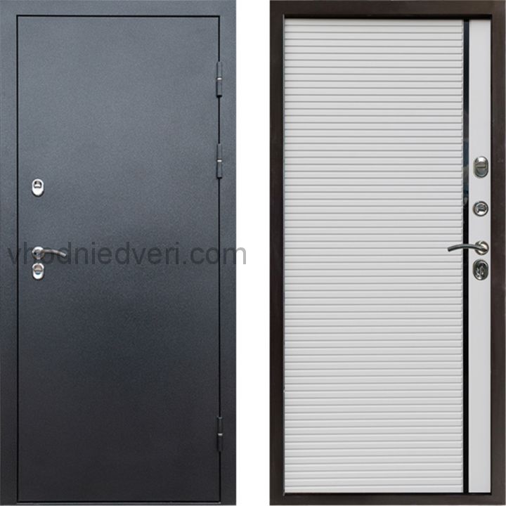 Входная дверь Termo-door Сибирь Антик серебро с терморазрывом - Porte white