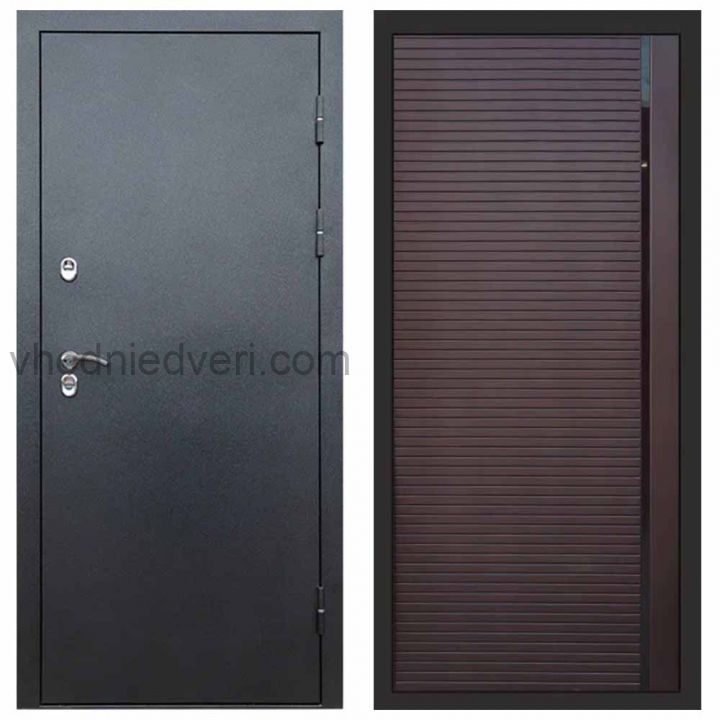 Входная дверь Termo-door Сибирь Антик серебро с терморазрывом - Porte Шоколад