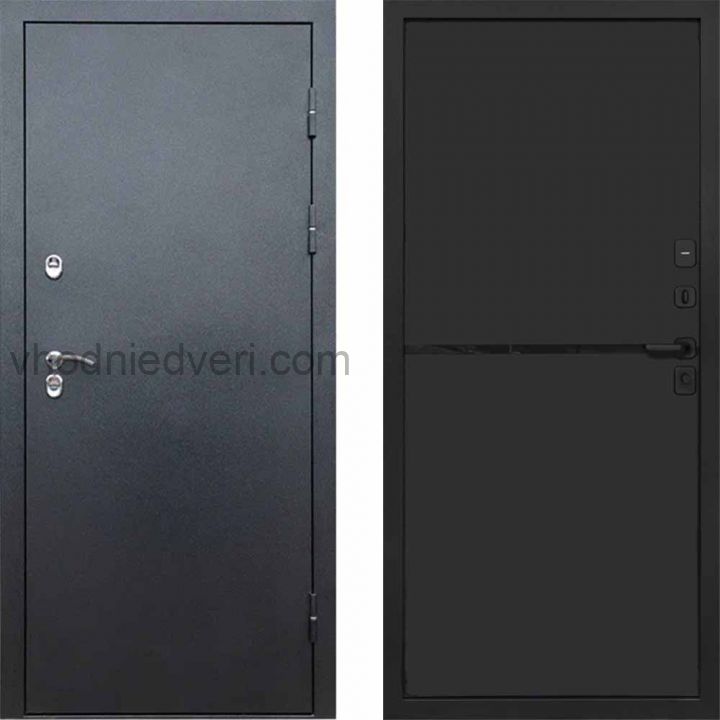 Входная дверь Termo-door Сибирь Антик серебро с терморазрывом - Нео Black