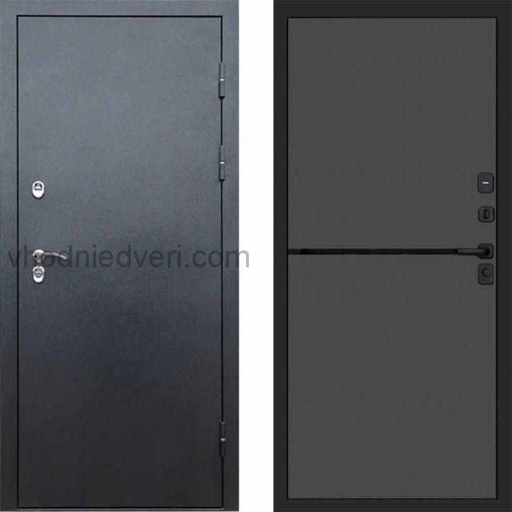 Входная дверь Termo-door Сибирь Антик серебро с терморазрывом - Нео Графит