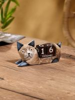Вечный календарь «Кошка», 13?4?6.5 см, дерево
