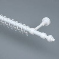 Карниз однорядный, 200 см, металл, белый