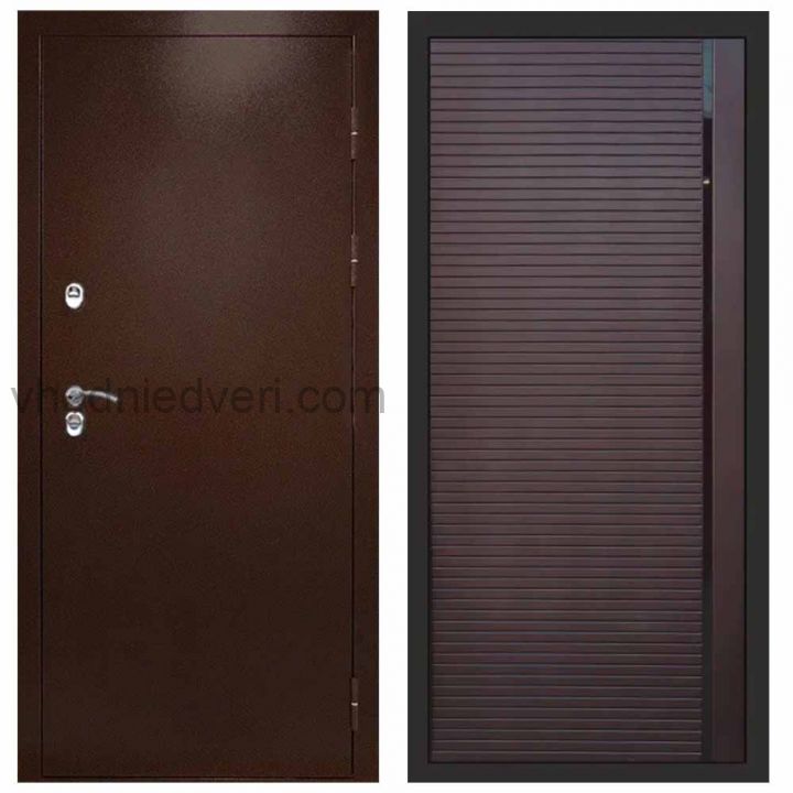 Входная дверь Termo-door Сибирь Антик медь с терморазрывом - Porte Шоколад