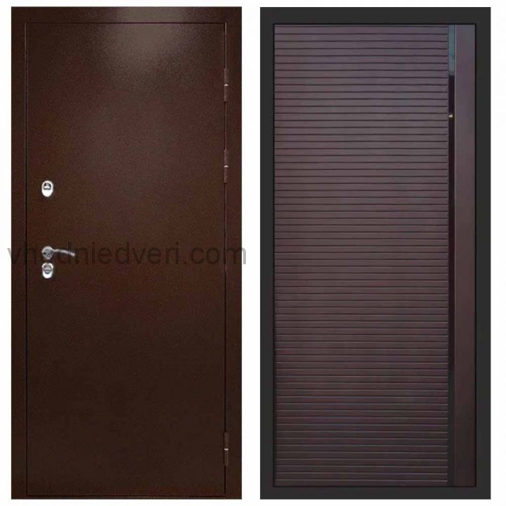 Входная дверь Termo-door Сибирь Антик медь с терморазрывом - Porte Шоколад