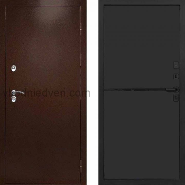 Входная дверь Termo-door Сибирь Антик медь с терморазрывом - Нео Black