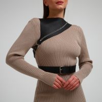 Портупея женская на грудь, цвет чёрный