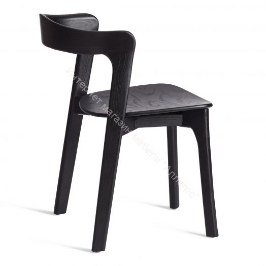 Стул ASGARD дерево вяз, Чёрный, 48х43х76 см