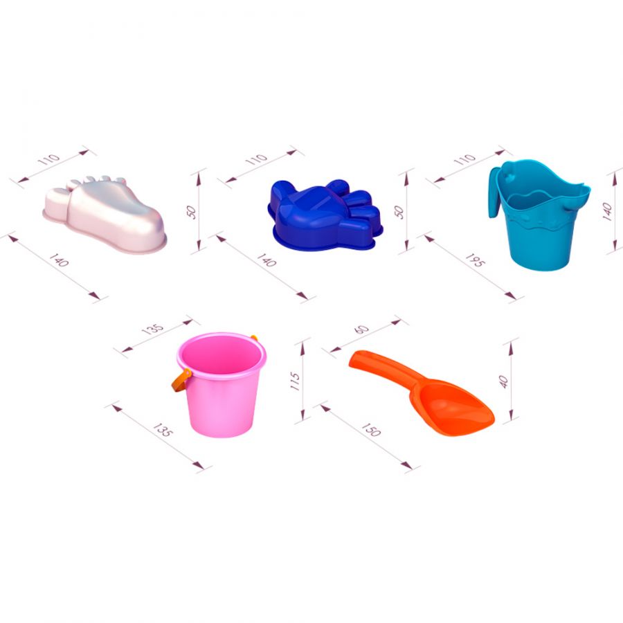 Набор для песка №140 (431693, 110, сред.совок Шкода, ручка+ножка (171/1))