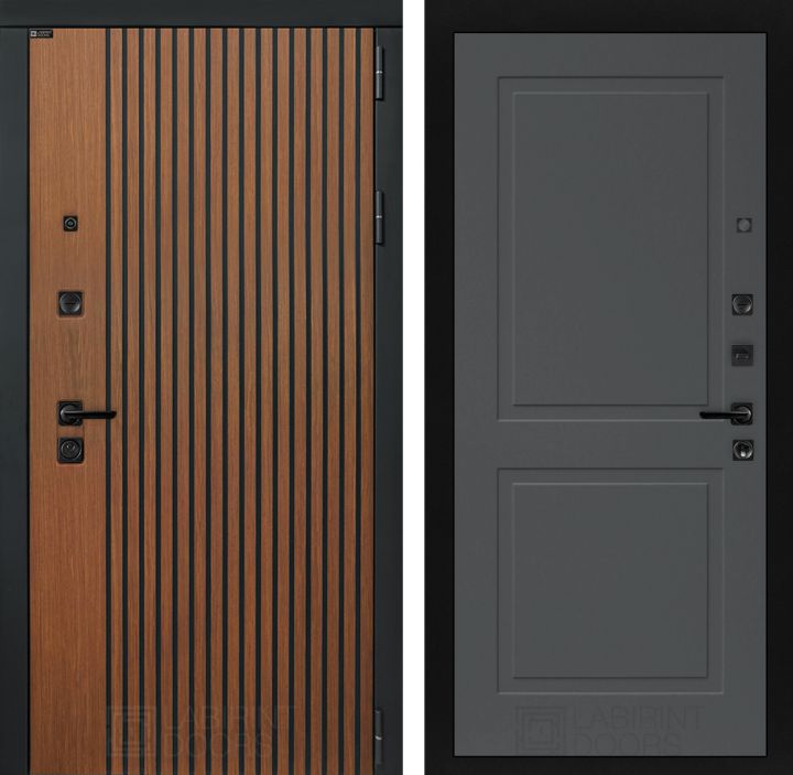 Входная дверь Лабиринт STORM - 11 Графит софт