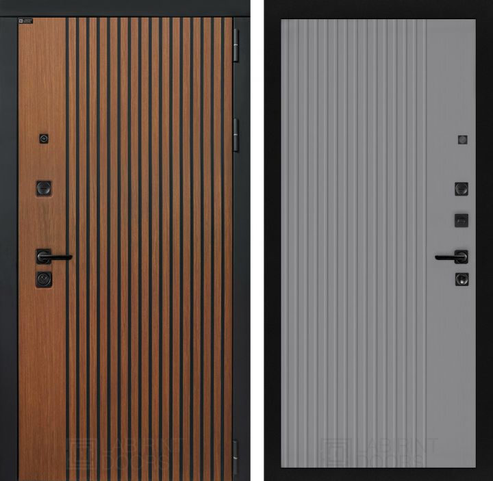 Входная дверь Лабиринт STORM - 29 Серый софт рельеф